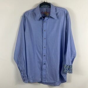 Robert Graham Mens Button Up Pin Stripe Shirt Size M